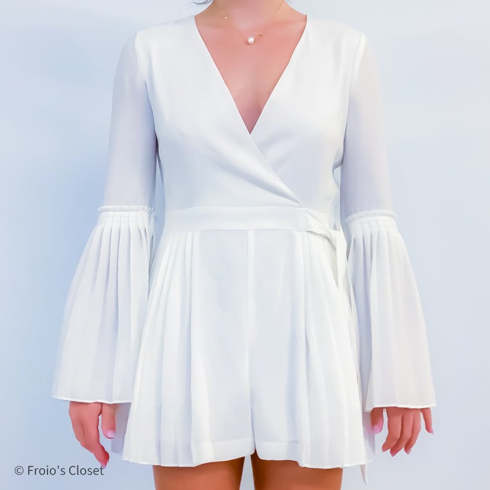 INTERMIX Kingston Pleated Romper S